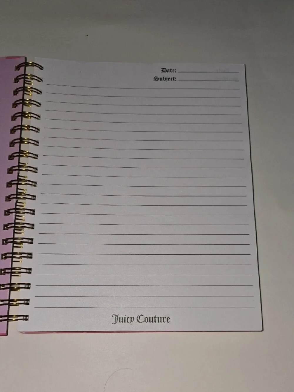 Juicy Couture Pink Journal with Pen